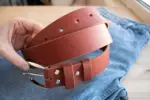 Ремень Простой (коричневый) — изображение 4